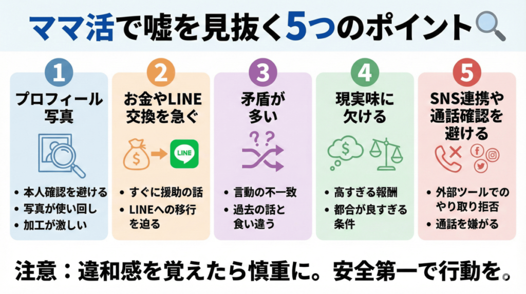 ママ活で“サクラ・業者”を見抜く具体的な方法